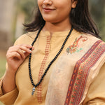Karungali Malai with Vel Peacock Pendant Lifestyle Female 2