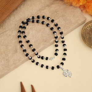 Murugan Vel Karungali Pendant in SIlver Finish
