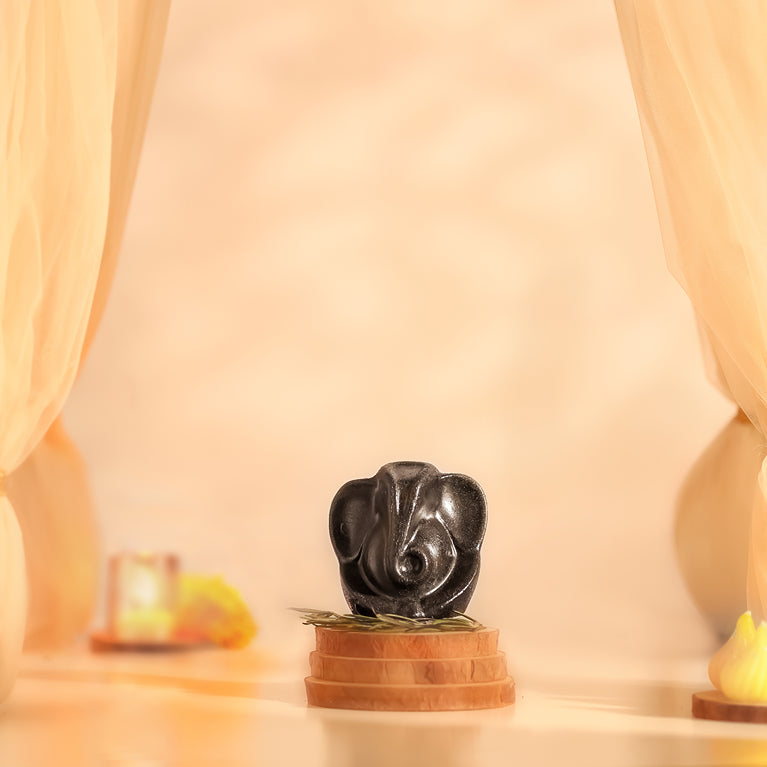 Natural Pyrite Ganesha Idol