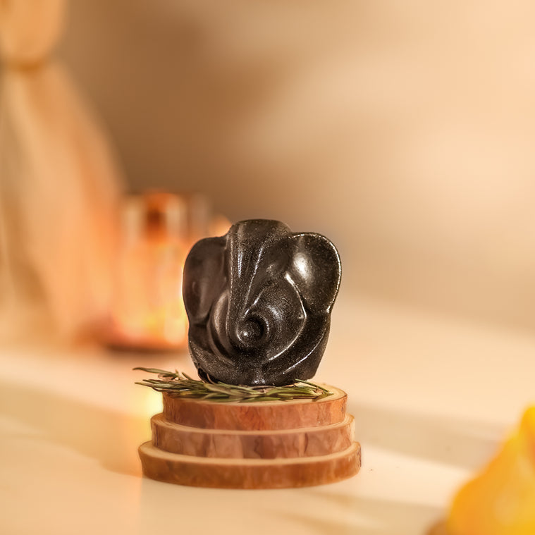 Natural Pyrite Ganesha Idol