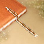 Rudraksha Chain Bracelet silver capped