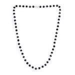 Black Rudraksha Necklace with Silver Cap