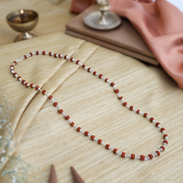 925 Sterling Silver Rudraksha Necklace