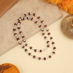 Premium Silver-Capped Rudraksha Necklace