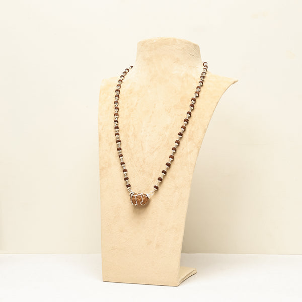 1 Mukhi Rudraksha Pendant with Silver Cap