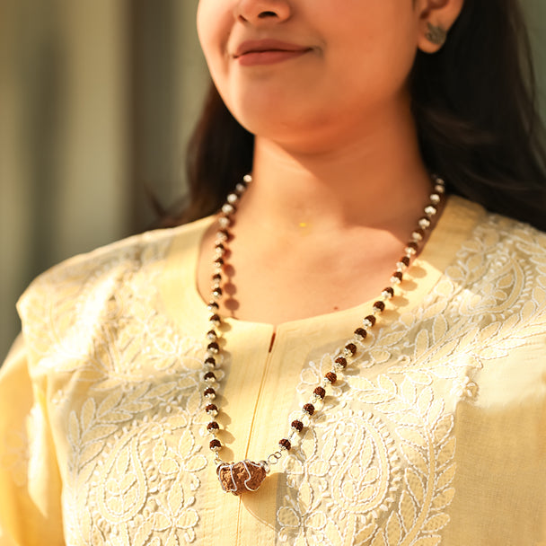 1 Mukhi Rudraksha Pendant with Silver Cap