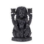 Divine Hindu Lakshmi Ji Karungali Idol on Lotus Base