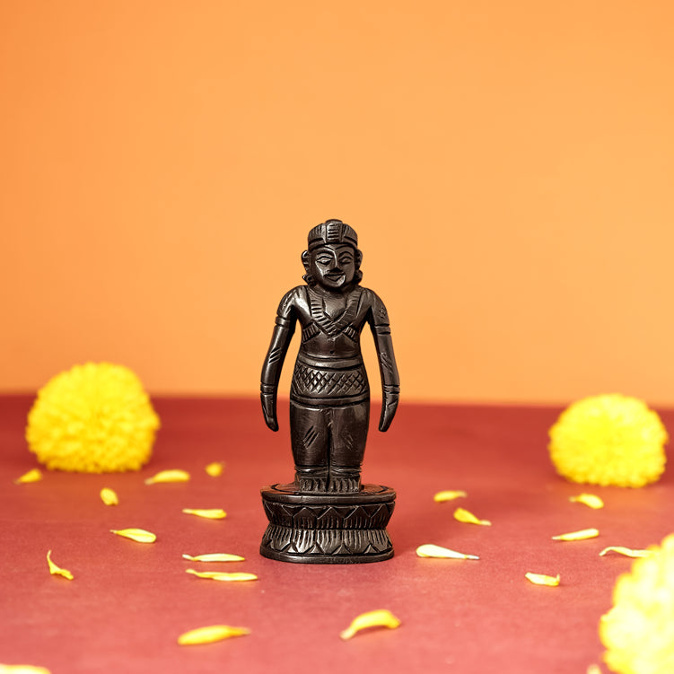 Divine Hindu Lord Ayyappa Karungali Idol – Ebony Wood