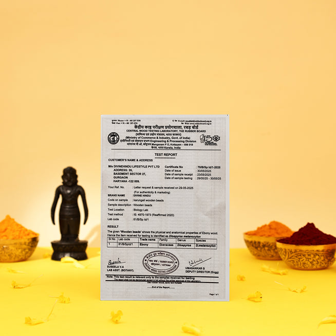 Divine Hindu Lord Ayyappa Karungali Idol with Certificate