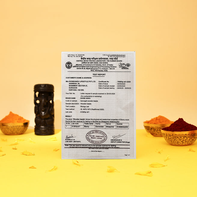 Divine Hindu Lord Ganesh Karungali Idol with Cap with Certificate