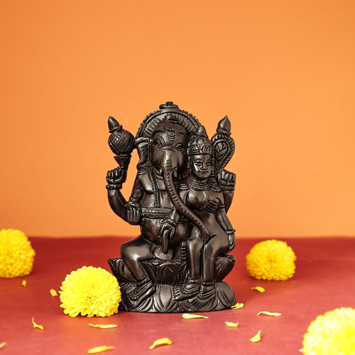Divine Hindu Lord Ucchista Ganapati Karungali Idol – Ebony Wood