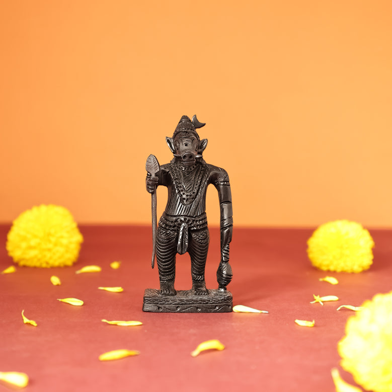 Divine Hindu Lord Varaha Swamy Karungali Idol – Ebony Wood
