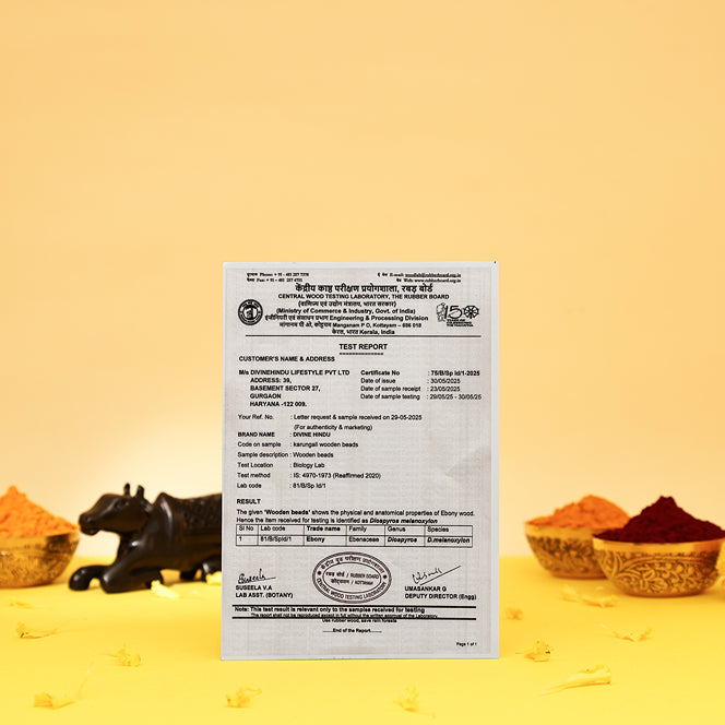 Divine Hindu Nandi Ji Karungali Idol – Ebony Wood with Certificate