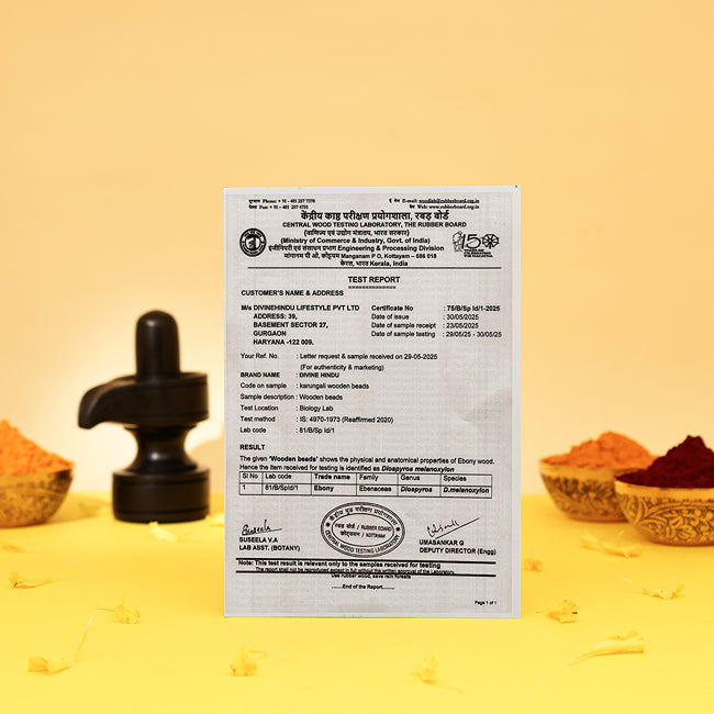 Divine Hindu Shivling Karungali Idol – Ebony Wood with Certificate