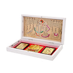 Divine Radha Krishna Pocket temple- Gold & Silver platted