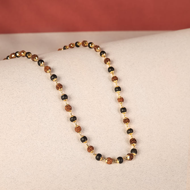 Divine Rudraksha & Karungali Malai | Govt. Lab Certified Closeup