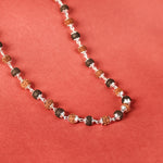 Divine Rudraksha & Karungali Malai in Silver Cap closeup