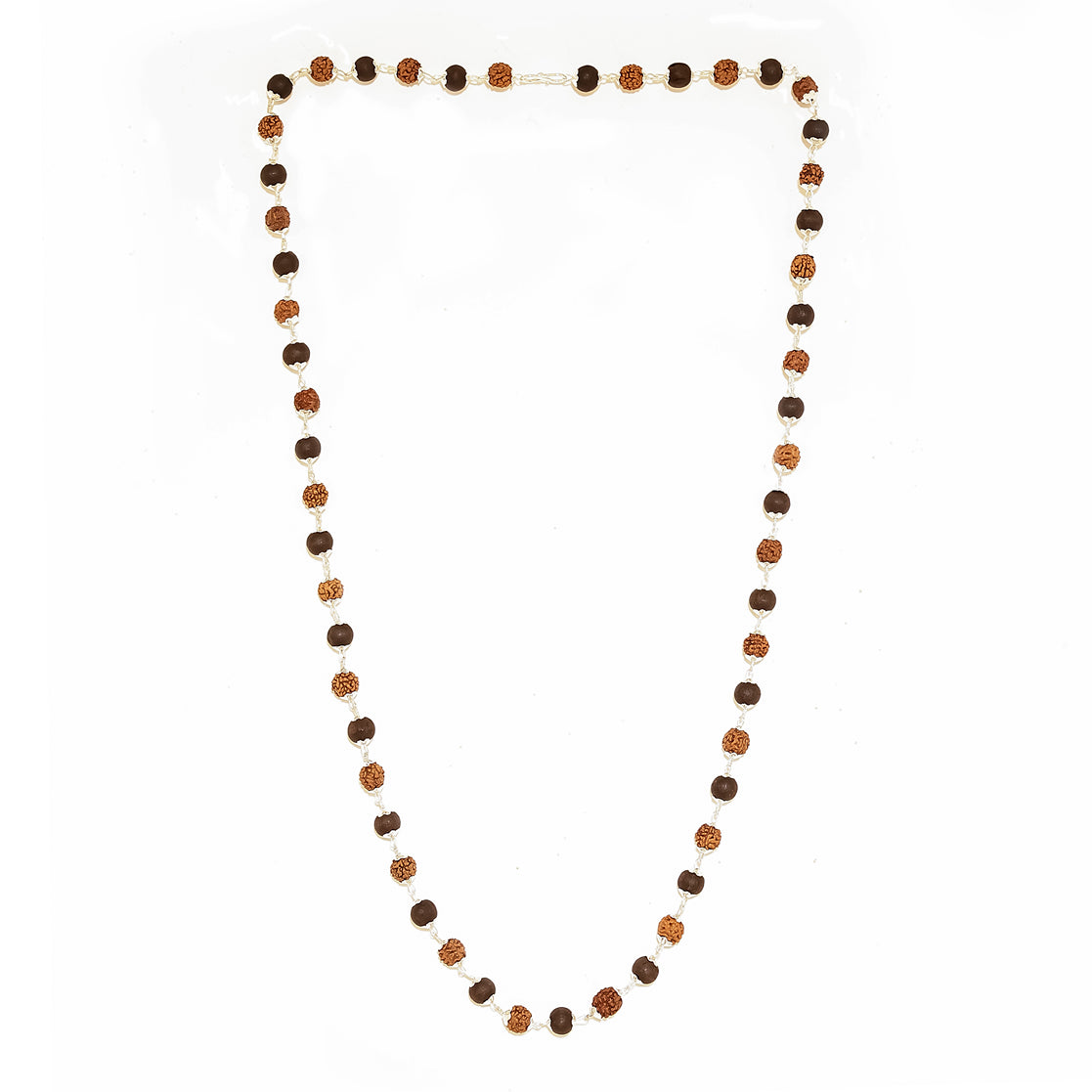 Divine Rudraksha & Karungali Malai in silver cap | Govt. Lab Certified