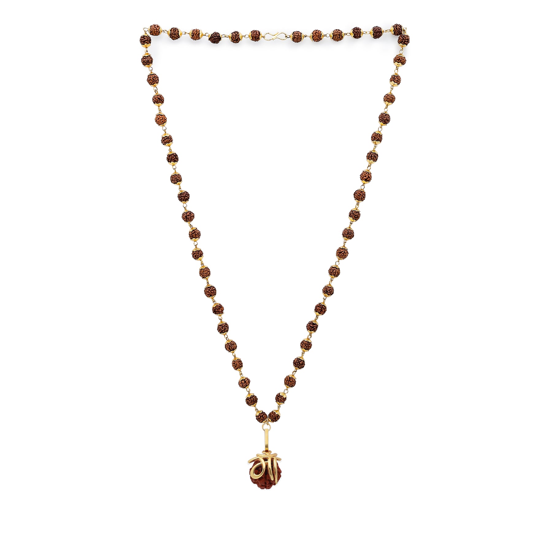 Divine Rudraksha Pendant Necklace with Maa
