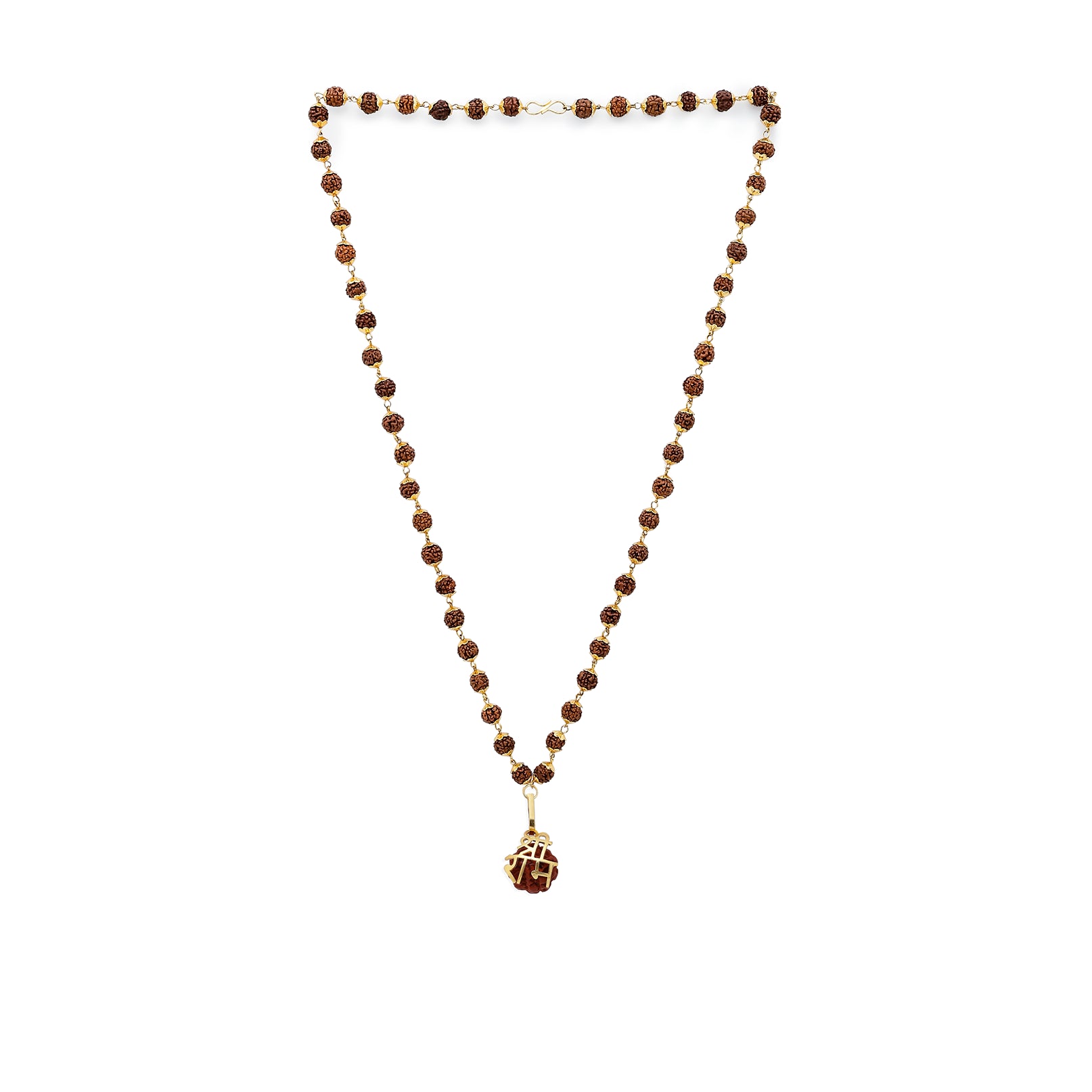 Divine Rudraksha Pendant Necklace with Shree Ram