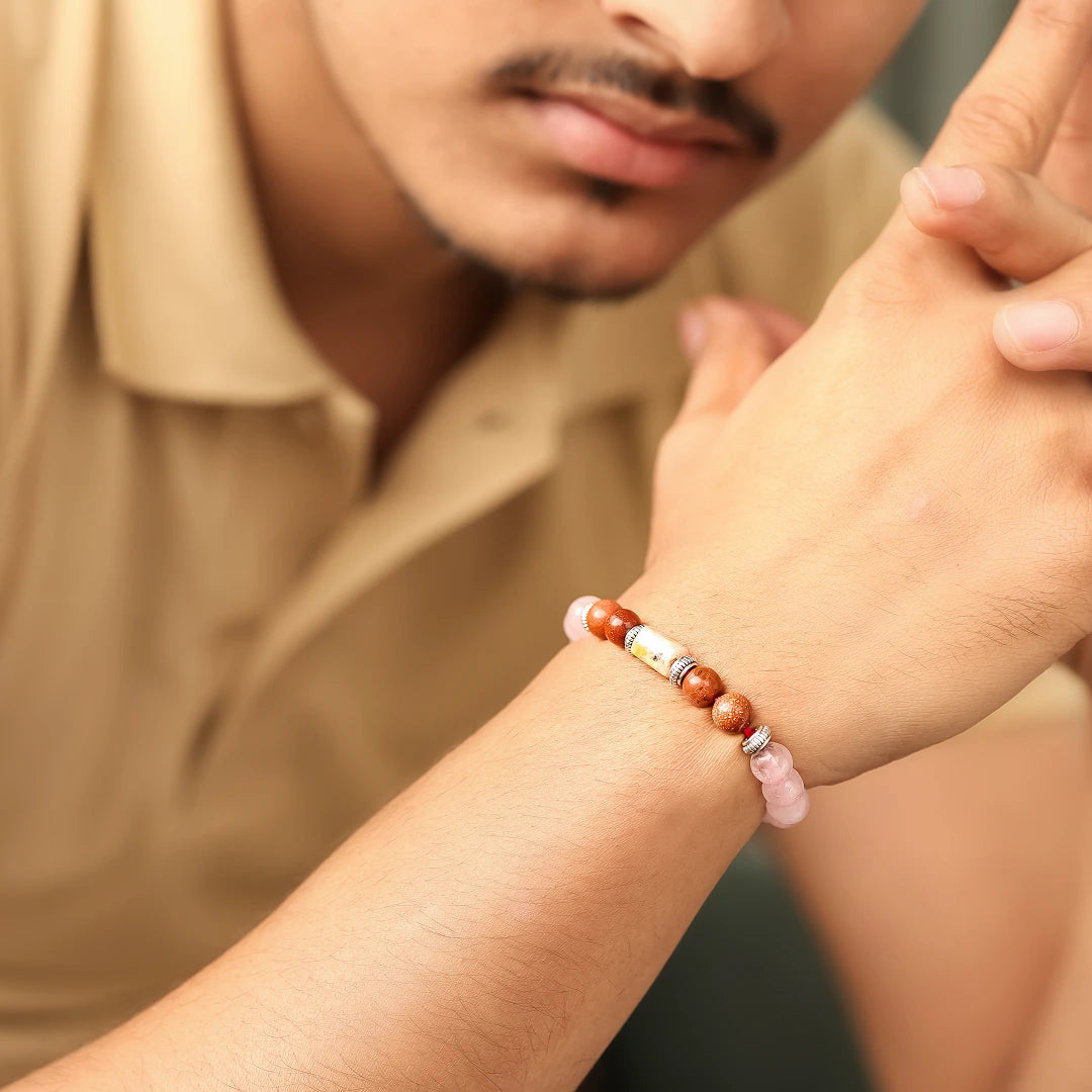 Rose Quartz Bracelet (Vrishchik Rashi) Scorpio