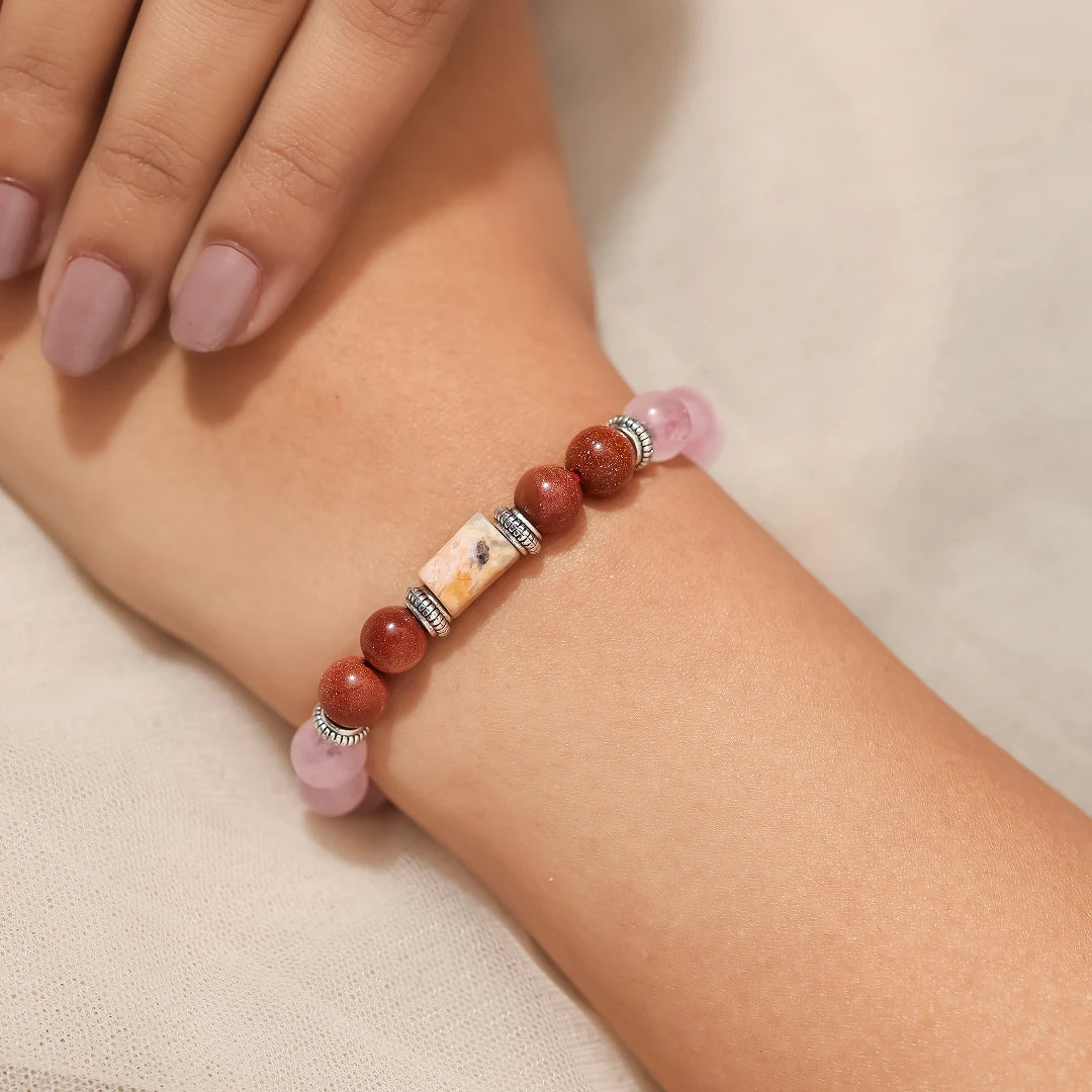 Rose Quartz Bracelet (Vrishchik Rashi) Scorpio