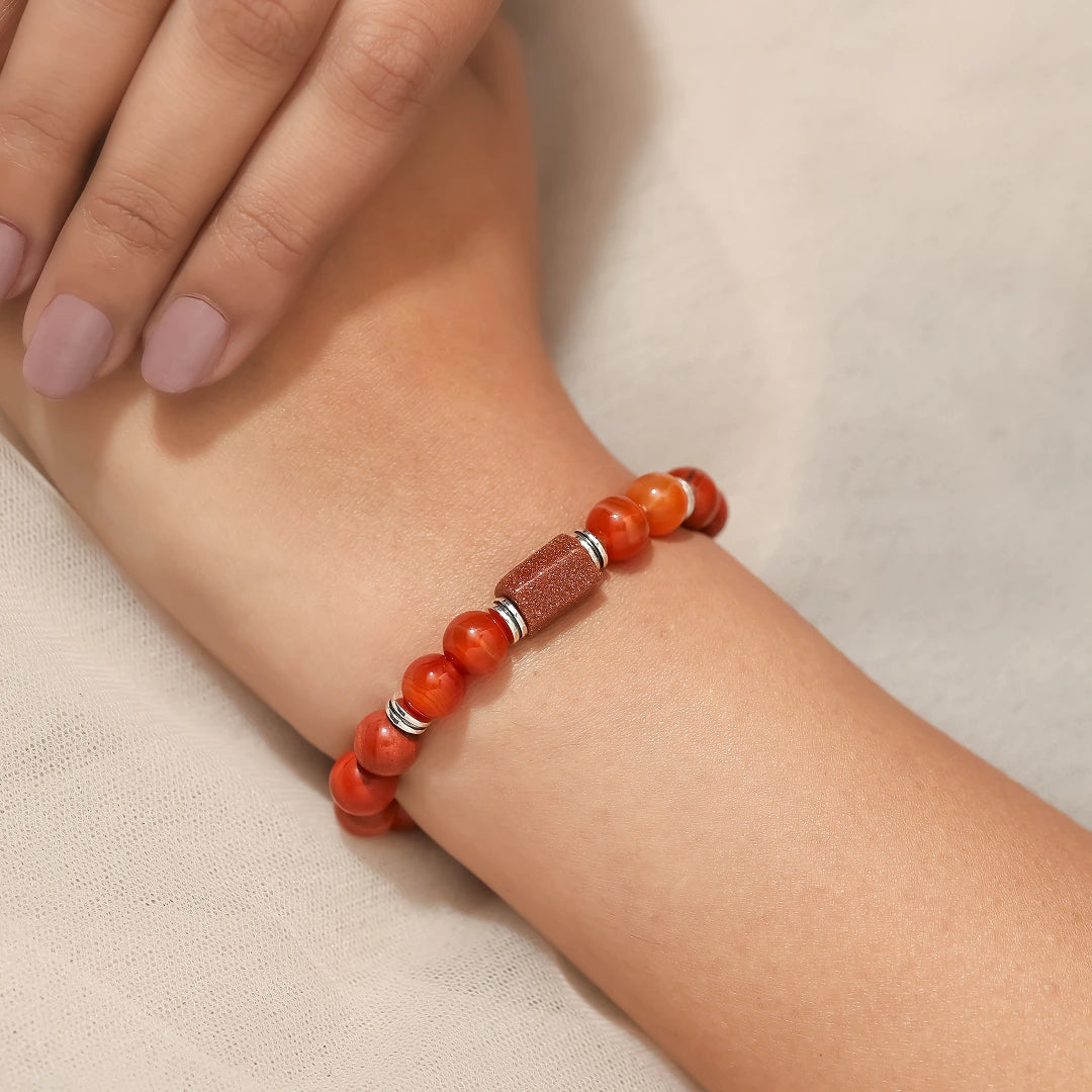 Red Jasper Bracelet (Mesh Rashi) Aries