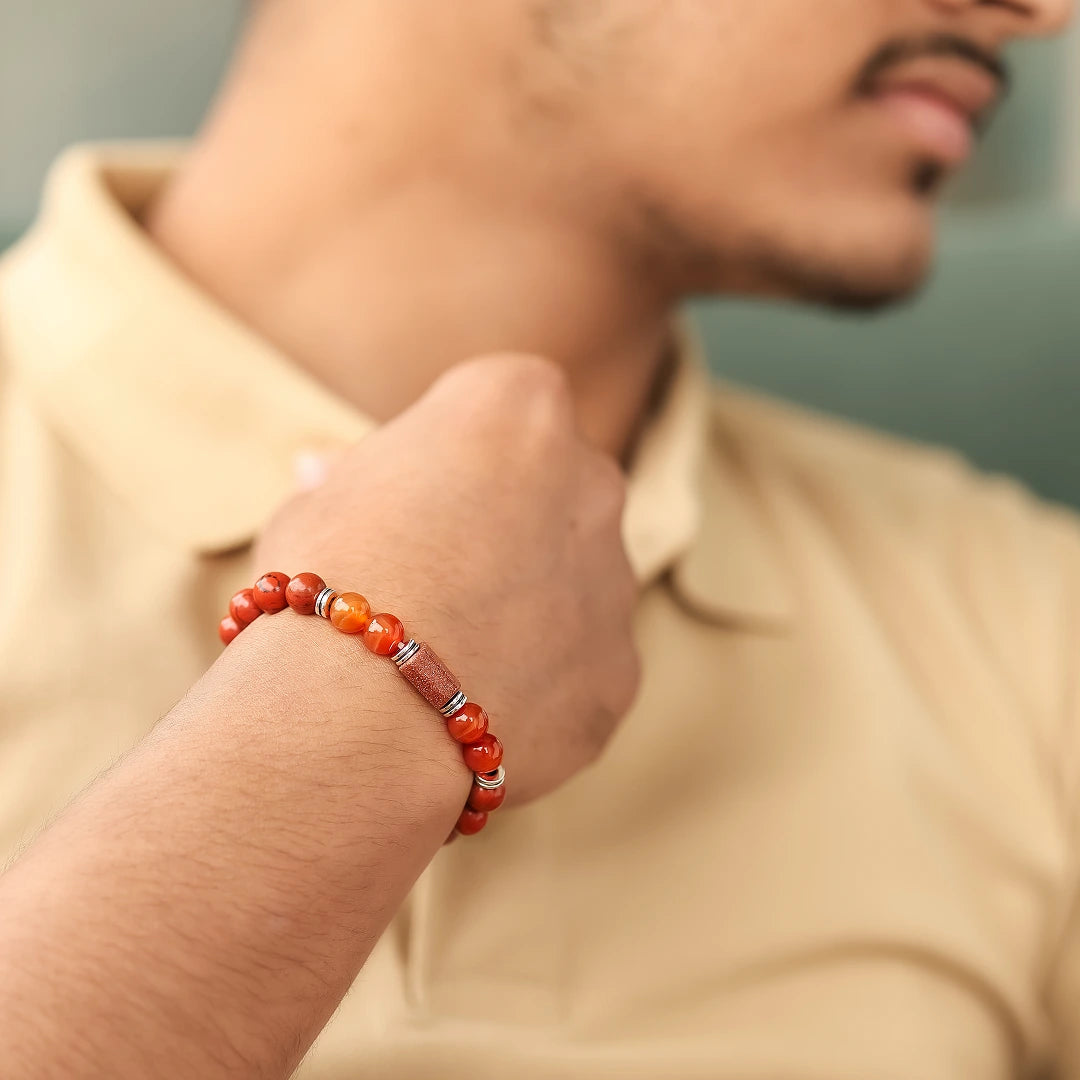 Red Jasper Bracelet (Mesh Rashi) Aries