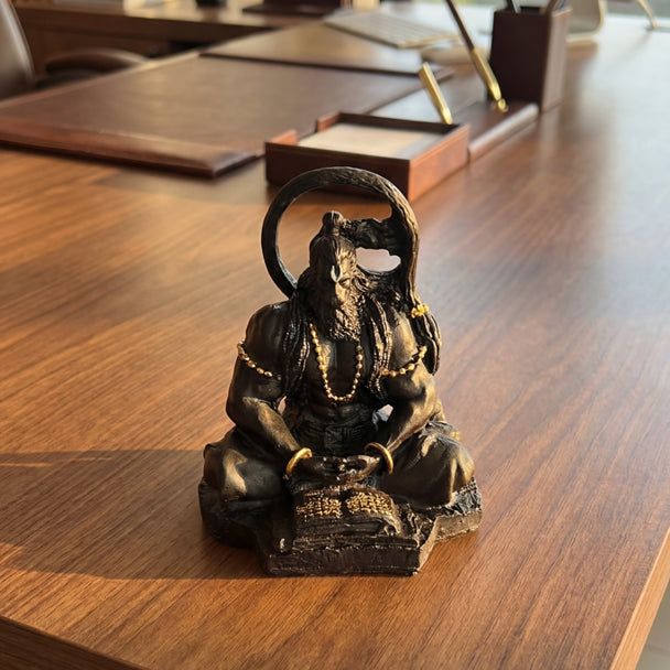 Hanuman Ji Idol with Gold Chain – For Car, Home & Office