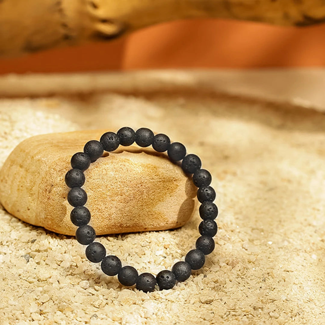 Lava Stone Mala & Bracelet Combo