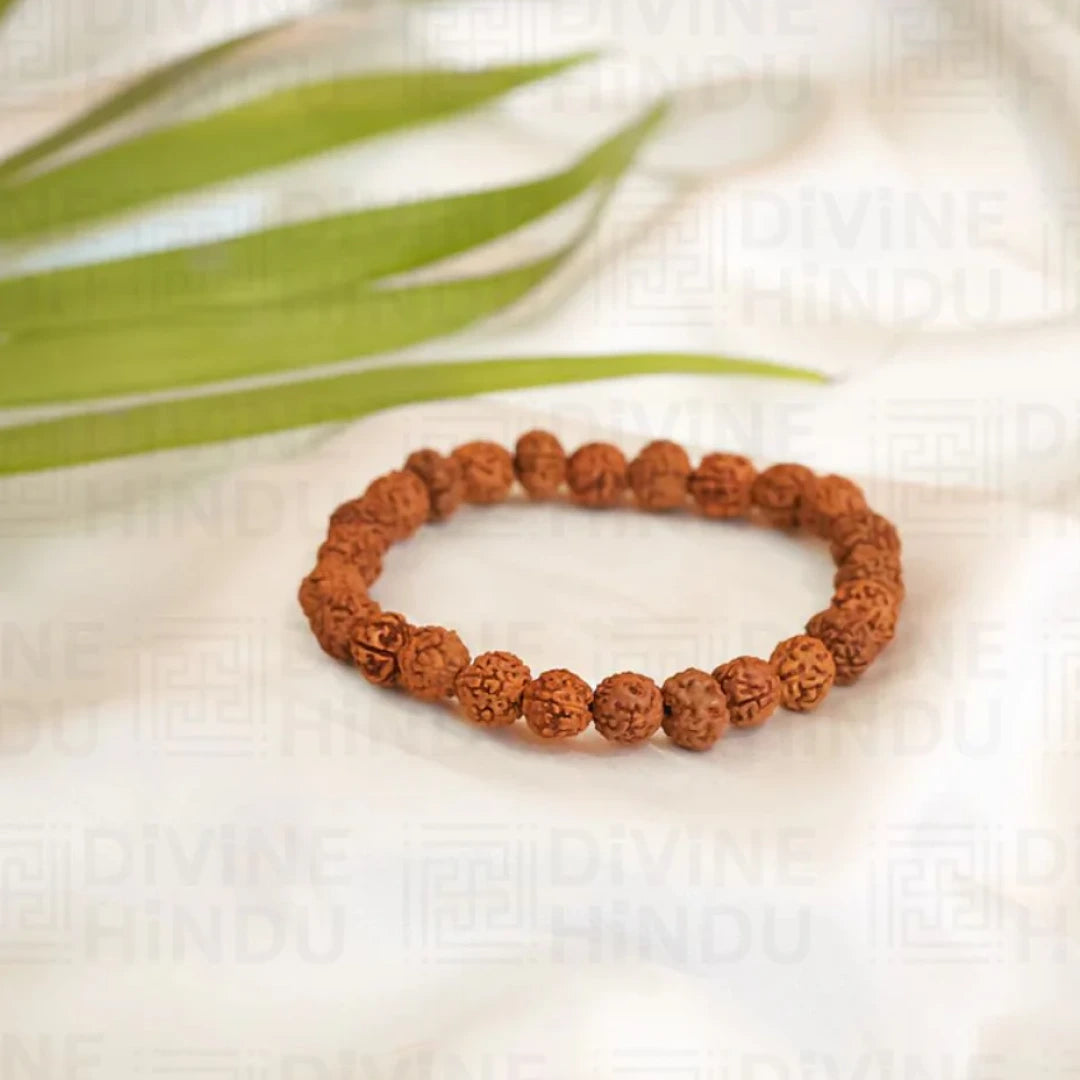 108 Beads 5 Mukhi Rudraksha Mala & Bracelet Combo