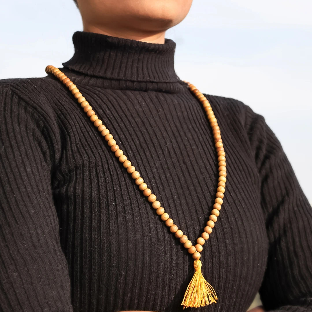 Govt Certified Chandan Sandalwood Jaap Mala 108 beads