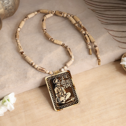 Govt Certified Bageshwar Dham Sitaram Hanumanji Tulsi Necklace