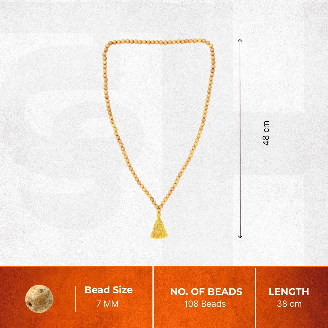 Govt Certified Chandan Sandalwood Jaap Mala 108 beads