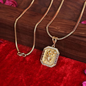 Gold Plated Hanuman Pendant with Chain