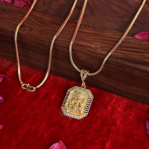 Gold Plated Lord Shiva Mahadev Pendant Chain Necklace