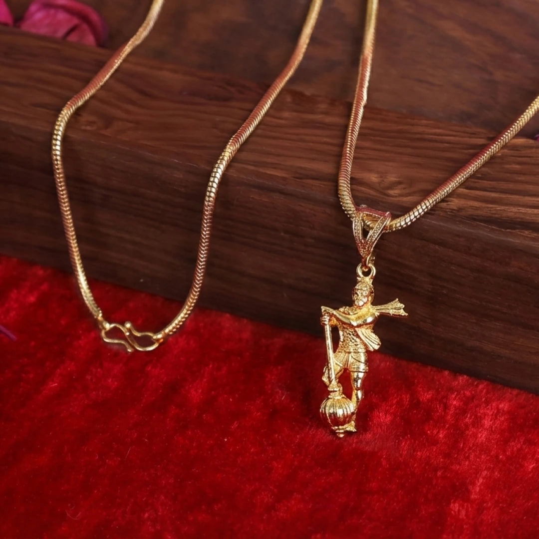 Gold Plated Lord Hanuman Pendant