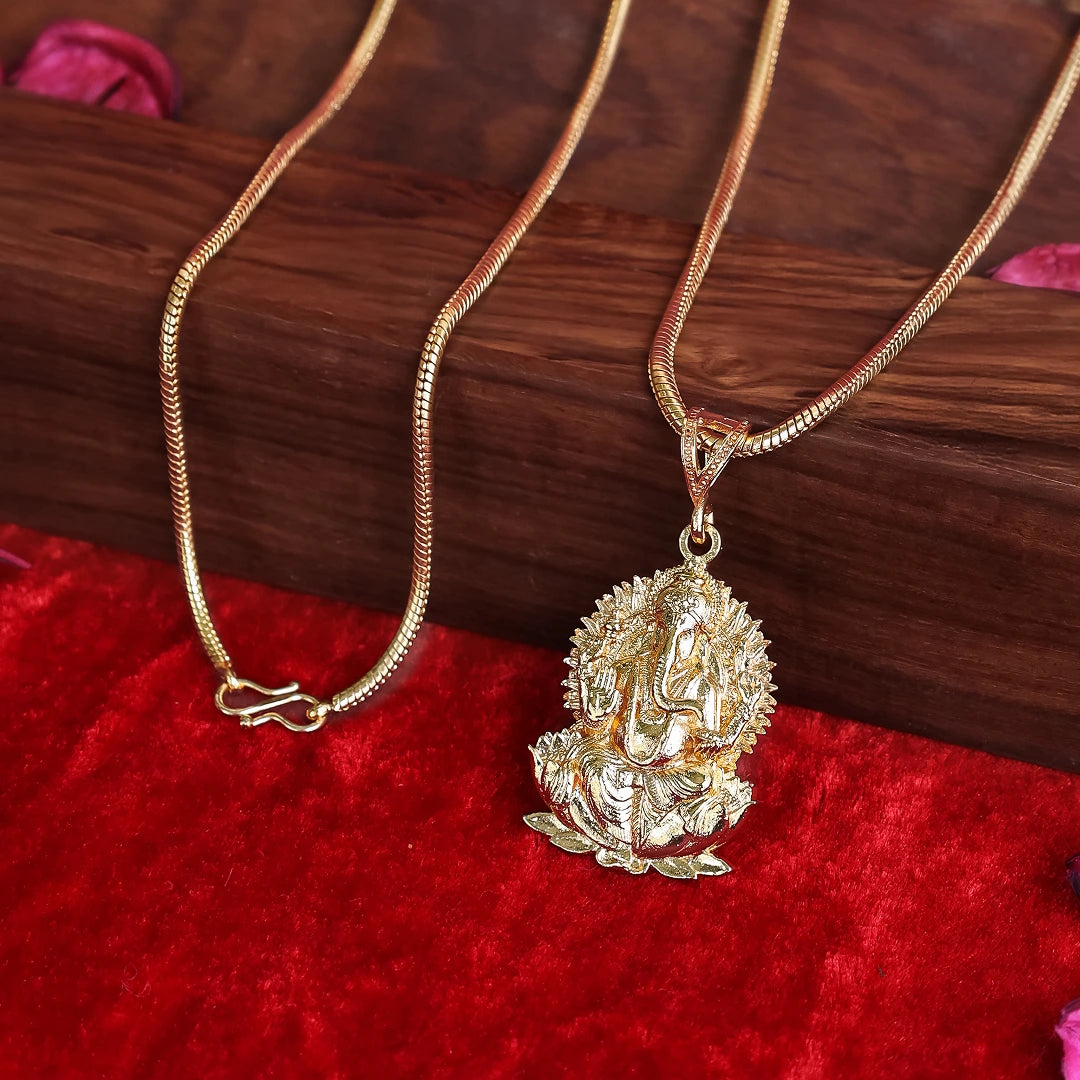 Gold plated Lord Ganesh Pendant