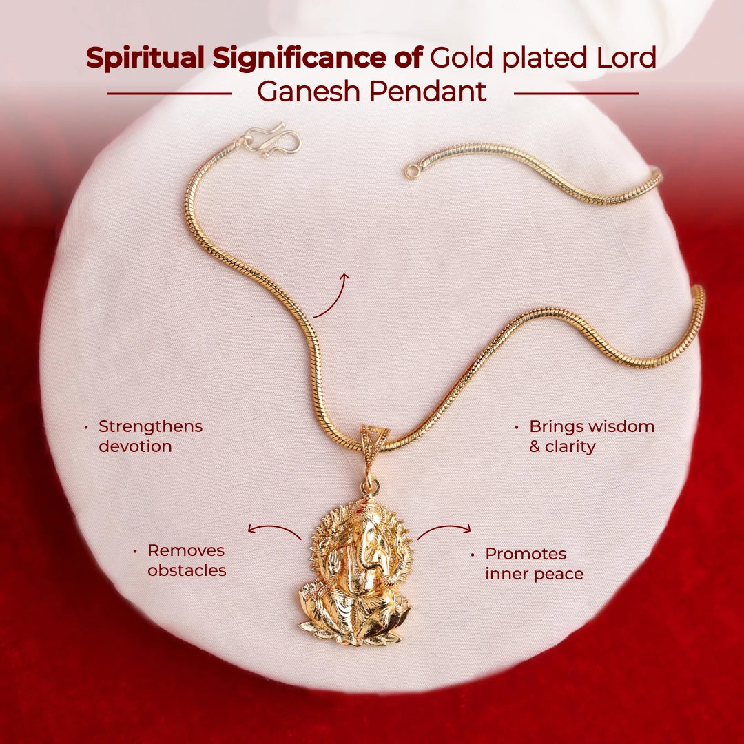 Gold plated Lord Ganesh Pendant