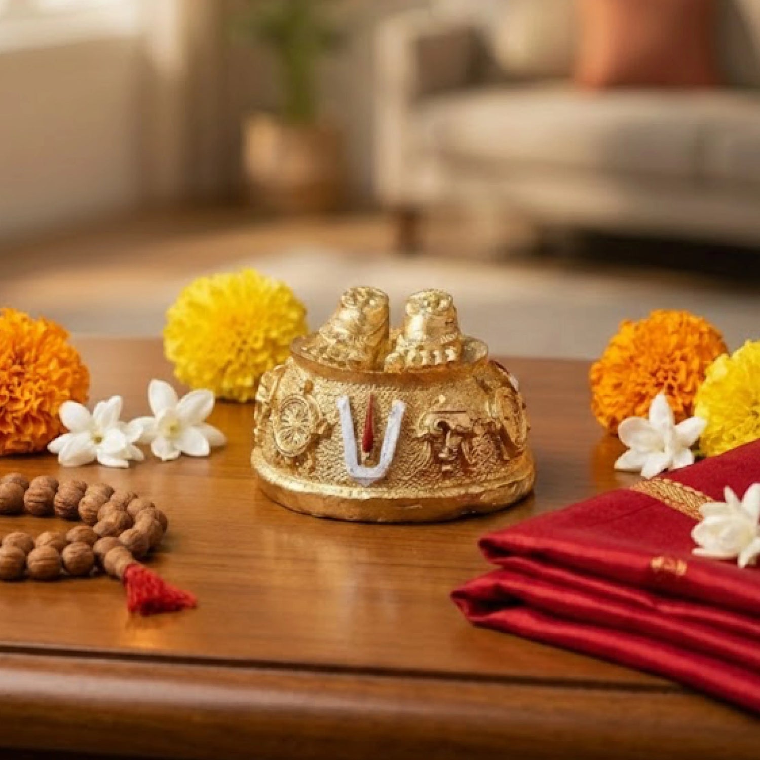 Divine Maa Durga Pocket Temple - Gold Platted