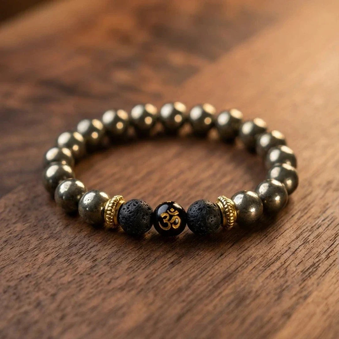 Wealth OM Pyrite Bracelet