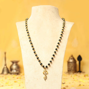 Trishul & Om Divine Pendant with Gold Platted Karungali