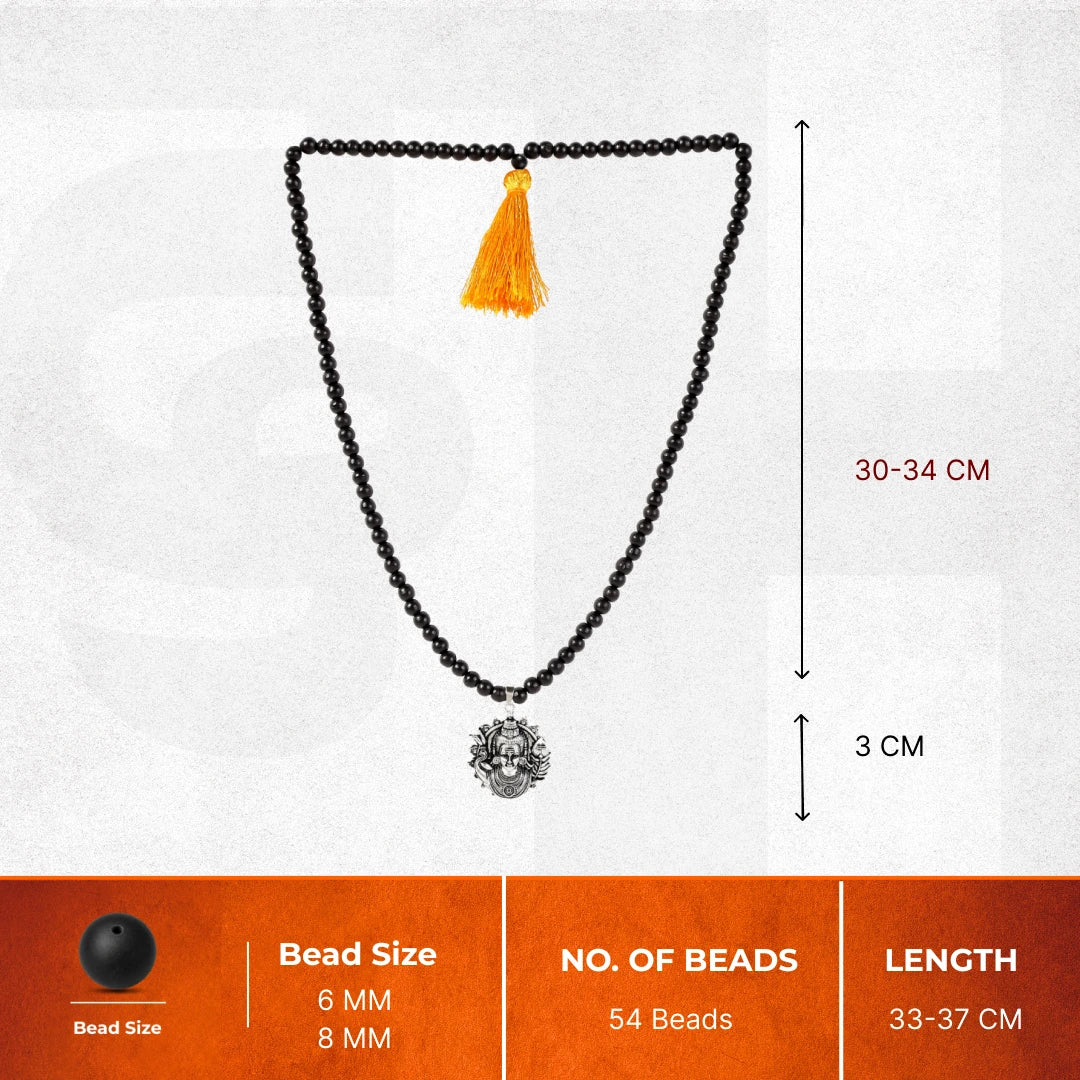 Karungali Malai with Murugan Face Pendant