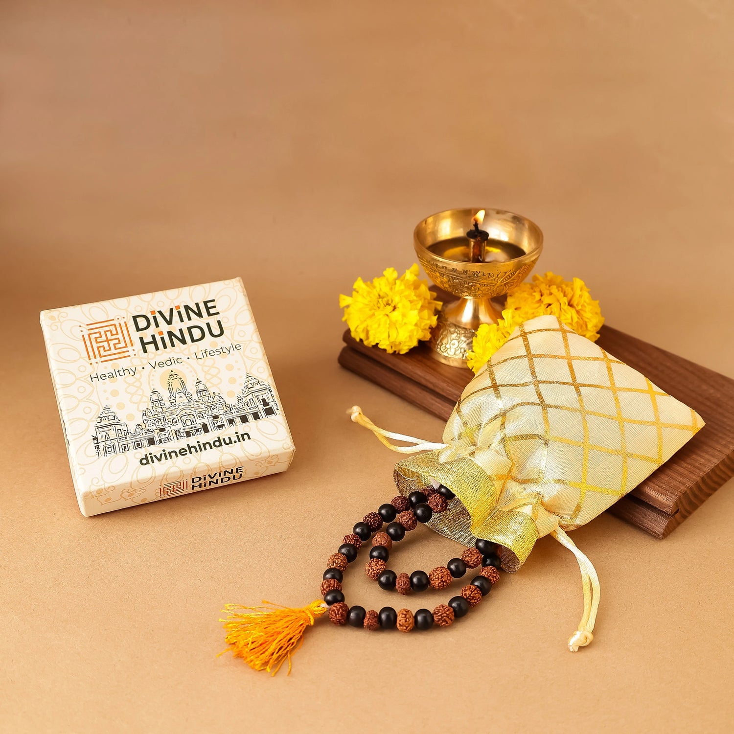 Karungali Rudraksha Mala - 108+1 Beads