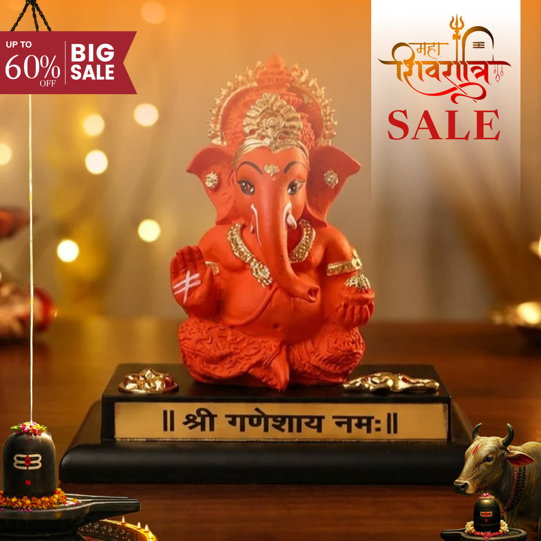 Handcrafted Ganpati Bappa with Base