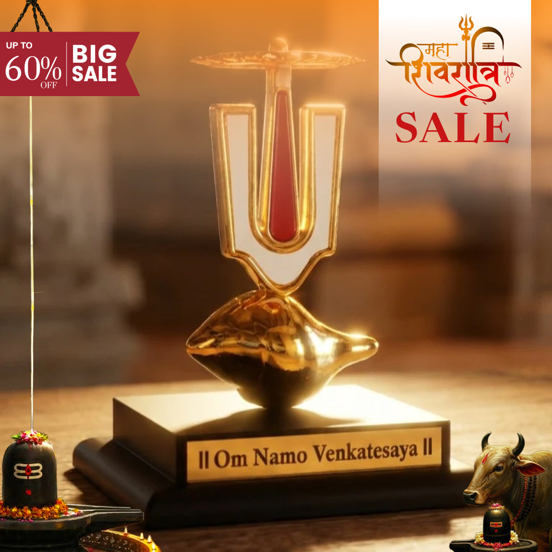 Shri Vishnu Shankh Tilak Chakra with Base