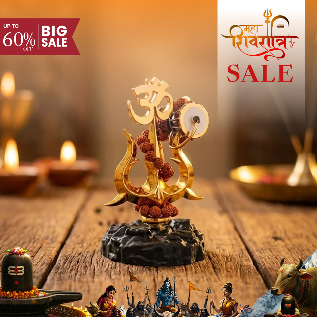 Trishul Damroo with Original Rudraksha