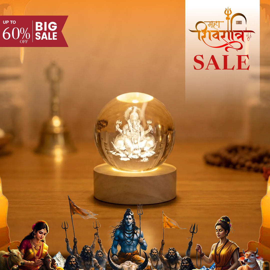 Ganesh Ji 3D Crystal Ball