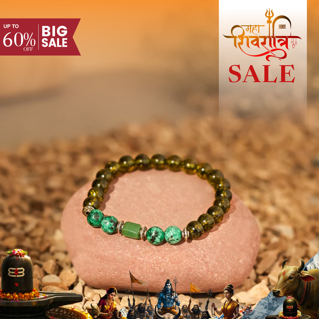 Green Agate Stone Bracelet (Kanya Rashi) Virgo