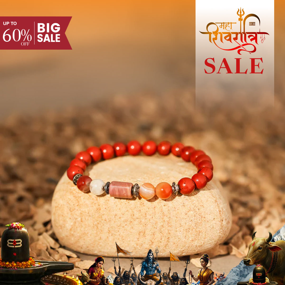 Red Jasper Bracelet (Mesh Rashi) Aries